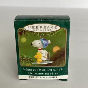 Winter Fun With Snoopy - Hallmark Keepsake Ornament - 2001 Collector's Series